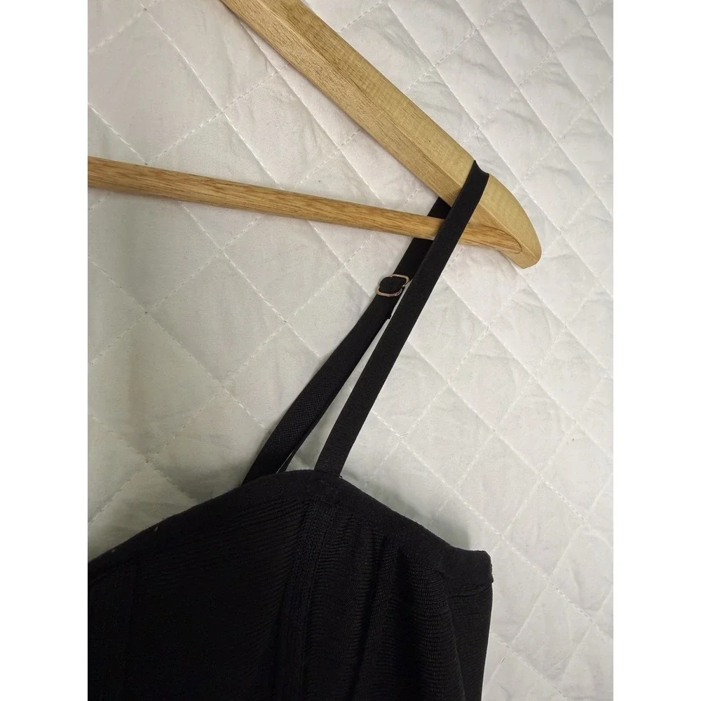 Bodycon Hot Haute‎ Monde Black Spaghetti Corset Dress Size L
